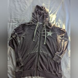 Grayson Threads Women's XL Super Soft Purple Long Sleeve Hoodies With Stars